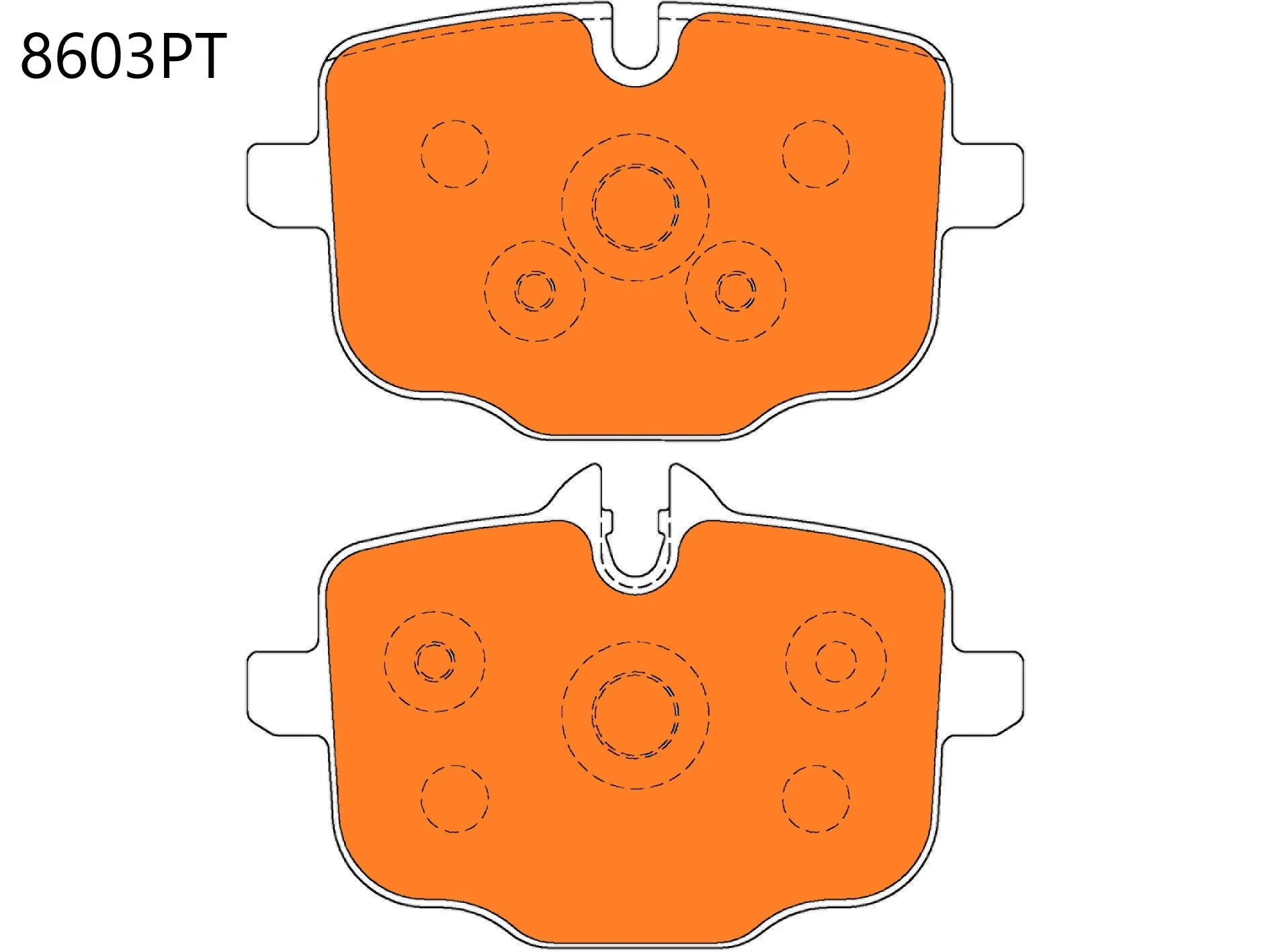 BMW  M5 (F10, F18) Rear Performance Brake Pads 8603 - Image 3